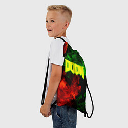 Рюкзак-мешок Doom Eternal fire, цвет: 3D-принт — фото 2