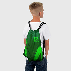 Рюкзак-мешок CreepyPasta - green gradient вертикально, цвет: 3D-принт — фото 2