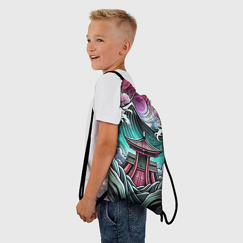 Мешок для обуви Японский пейзаж природа / 3D-принт – фото 3