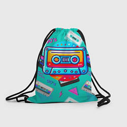 Мешок для обуви Кассеты и надпись 90s