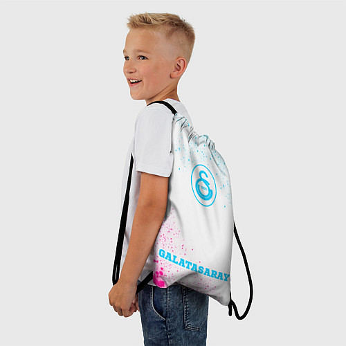 Мешок для обуви Galatasaray neon gradient style по-центру / 3D-принт – фото 3