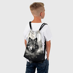 Рюкзак-мешок Голова серого волка, цвет: 3D-принт — фото 2