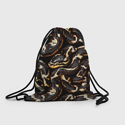 Рюкзак-мешок Змея черно-белая, цвет: 3D-принт