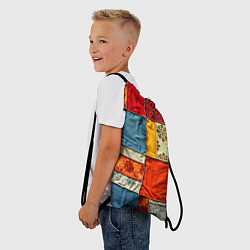 Рюкзак-мешок Пэчворк из ярких тканей, цвет: 3D-принт — фото 2