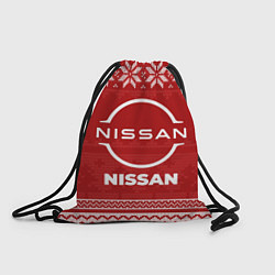 Рюкзак-мешок Новогодний Nissan, цвет: 3D-принт