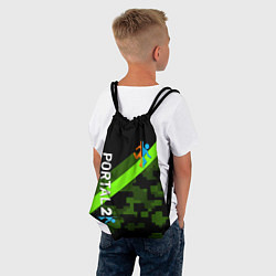 Рюкзак-мешок Portal camo steel geometry, цвет: 3D-принт — фото 2