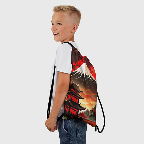 Мешок для обуви Коллаж Японской природы / 3D-принт – фото 3