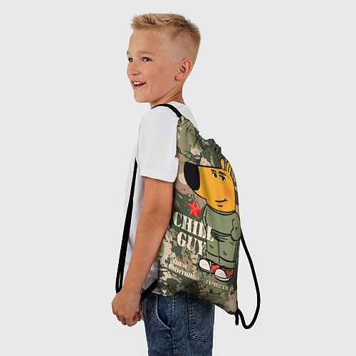 Мешок для обуви Чиловый парень - с Днем защитника Отечества / 3D-принт – фото 3