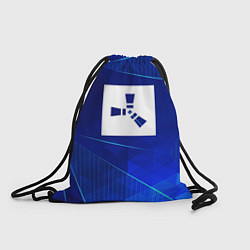 Рюкзак-мешок Rust blue poly, цвет: 3D-принт