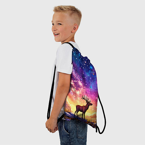 Мешок для обуви Лось и звездное небо / 3D-принт – фото 3