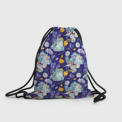 Рюкзак-мешок Крокусы и зяблик во льдах, цвет: 3D-принт