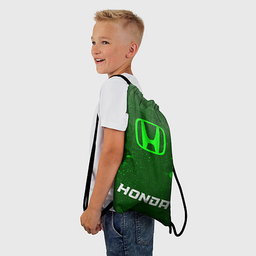 Мешок для обуви Honda - green gradient по-центру / 3D-принт – фото 3