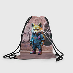 Рюкзак-мешок Уличный лисёнок на своём районе, цвет: 3D-принт