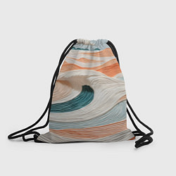 Рюкзак-мешок Персиковые волны, цвет: 3D-принт