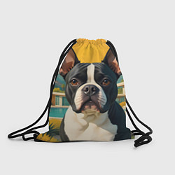 Рюкзак-мешок Бульдог и лето, цвет: 3D-принт