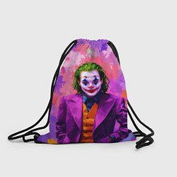 Рюкзак-мешок Джокер и фиолетовые краски, цвет: 3D-принт