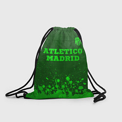 Рюкзак-мешок Atletico Madrid - green gradient посередине, цвет: 3D-принт