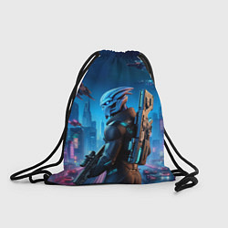 Рюкзак-мешок Mass Effect - neon glow fantastic, цвет: 3D-принт