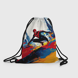 Рюкзак-мешок Человек - паук и пролитая краска, цвет: 3D-принт