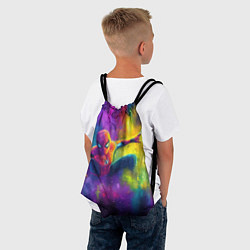 Рюкзак-мешок Человек - паук радужные краски, цвет: 3D-принт — фото 2
