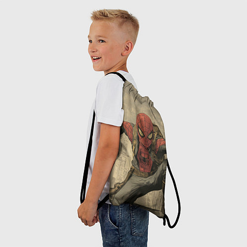 Мешок для обуви Человек-паук готов спасать мир / 3D-принт – фото 3