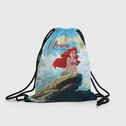 Рюкзак-мешок Ariel I love the ocean - русалка - beautiful big p, цвет: 3D-принт