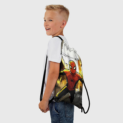 Мешок для обуви Бегущий человек - паук / 3D-принт – фото 3