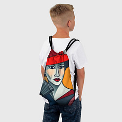 Рюкзак-мешок Дама с веером, цвет: 3D-принт — фото 2