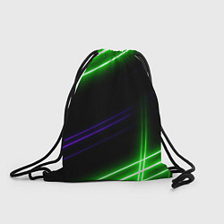 Рюкзак-мешок Green pink purple line, цвет: 3D-принт