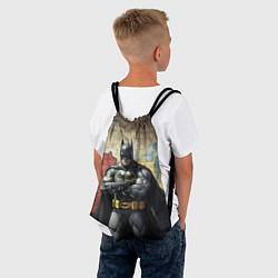 Рюкзак-мешок Бэтмен на фоне стены, цвет: 3D-принт — фото 2