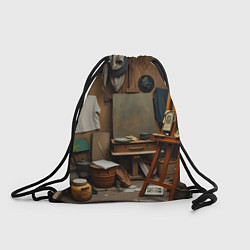 Рюкзак-мешок Мастерская художника, цвет: 3D-принт