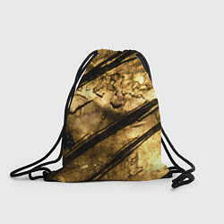 Рюкзак-мешок Золото с черной текстурой, цвет: 3D-принт
