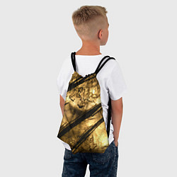 Рюкзак-мешок Золото с черной текстурой, цвет: 3D-принт — фото 2