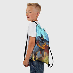 Рюкзак-мешок Бэтмен в прыжке, цвет: 3D-принт — фото 2