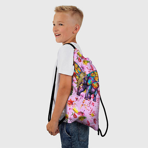 Мешок для обуви Слон с крыльями бабочки / 3D-принт – фото 3