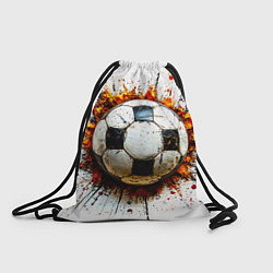 Рюкзак-мешок Футбольный мяч на белом, цвет: 3D-принт