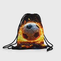 Рюкзак-мешок Футбольный мяч в огне, цвет: 3D-принт