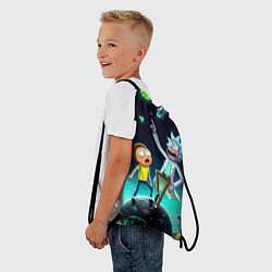 Рюкзак-мешок Рик и Морти на планете сказочных грибов, цвет: 3D-принт — фото 2