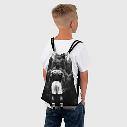 Рюкзак-мешок Мухаммед Али в черном дыму, цвет: 3D-принт — фото 2