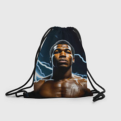 Рюкзак-мешок Мухаммед Али и молния, цвет: 3D-принт
