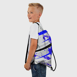 Рюкзак-мешок Color white blue, цвет: 3D-принт — фото 2