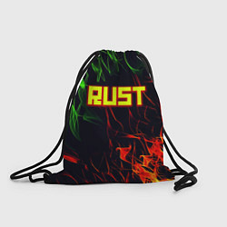Рюкзак-мешок RUST огненная текстура, цвет: 3D-принт