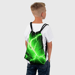 Рюкзак-мешок Color green black, цвет: 3D-принт — фото 2