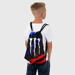 Рюкзак-мешок Monster energy молнии неон, цвет: 3D-принт — фото 2