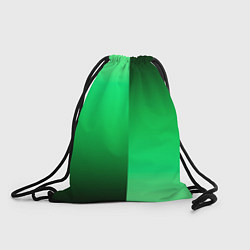 Мешок для обуви Чёрно-зелёный градиент пополам