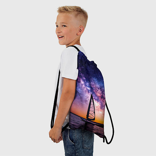 Мешок для обуви Виндсерфер в космосе / 3D-принт – фото 3