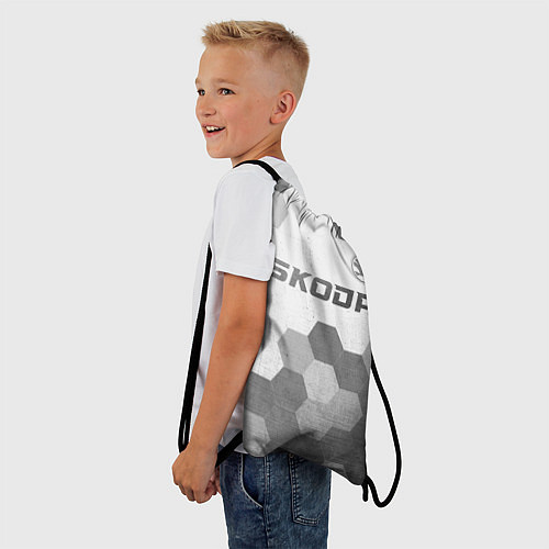 Мешок для обуви Skoda - white gradient посередине / 3D-принт – фото 3