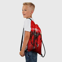 Рюкзак-мешок Раннинбек на красном, цвет: 3D-принт — фото 2