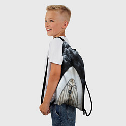 Рюкзак-мешок Сапборд в черном дыму, цвет: 3D-принт — фото 2