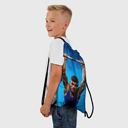 Рюкзак-мешок Турникмен синий дым, цвет: 3D-принт — фото 2